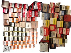 Electronic LOT of 110 NEW in box Vintage Vacuum Tube RCA GE Sylvania Amperex ++