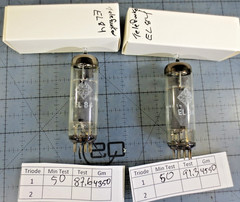 Matched Date/code Pair Telefunken EL84/6BQ5 Strong (TESTED W/ TV-7D/U)