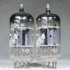 Matched Pair Amperex Bugle Boy 7316/ECC186 O-Getter Holland 1959 Very Strong