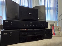 RCA VR615HF 4-Head Hi-Fi Stereo VCR Player And RCA Home Audio Stereo Receiver