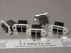 Unknown Brand Panel Mount Auxiliary 110 Volt Amplifier Socket 1 1/8 Between Cent