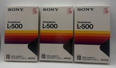 3 SONY Dynamicron L-500 Blank Beta Video Cassette Factory Sealed Old Stock