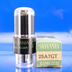 One SYLVANIA 25A7GT Tube NOS NIB Rectifier/Pentode Strong TV-7 Test Results