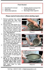 8″ Genesis 1, 2, 3, 4, 33, 11, 210, 22, Foam Speaker Repair Kit FSK-828 (PAIR)