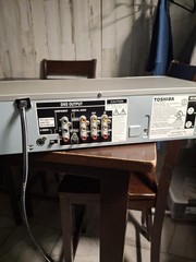 Toshiba SD-V392SUA Hi-Fi VHS VCR Deck/DVD Video Player Silver No Remote Tested