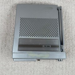Vintage Sanyo TPM2000 Portable TV AM FM Radio Silver 1980 Made in Japan Retro
