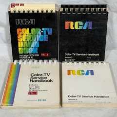 Vintage RCA Color TV Service Handbook Lot Vol 2 3 4 5 Television Repair Manuals