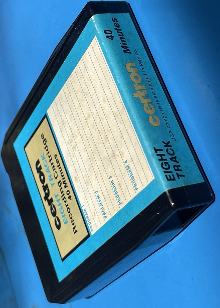 Blank Certon 8-Track Cartridge 40 Min Vintage Recording Tape USA/Mexico VG+ Rare