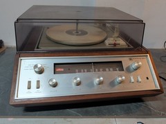 Vintage PACKARD BELL SOLID STATE RPS 02 W/ GARRARD TURNTABLE Wood Cabinet
