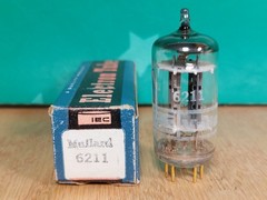 Single Telefunken (IEC Mullard lbl) 6211 Gold Pin NOS NIB Vacuum Tube