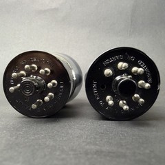 6V6G 7408 Zenith Sylvania Tubes Pair Globe Smoked Glass TV7 Test Good SV6-7-8