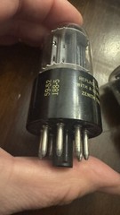PAIR NOS GE For Zenith 6EA7 BLACk Plates Side Getter Audio TUBES