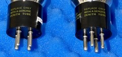 TWO Zenith – Sylvania 2A3 Tubes / Fishing Pole Supports /Amplitrex TESTED/ 1952