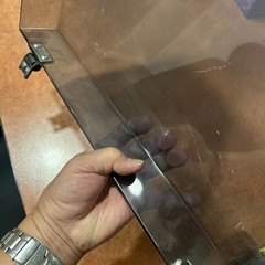 Fisher MT-273 Stereo Direct Drive Turntable Dust Cover W Hinges Only No Cracks