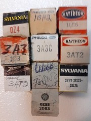 0Z4 1BH2 1LC6 3A3 (2), 3AT2 (2), 3AW2 3BW2 3DB3 Vacuum Tube Lot of (10) sku#106