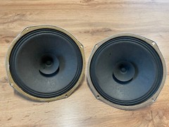 TWO RARE 8″ 20cm Hi-Flux 8OAX15 Wide Range Twin Cone FULL-RANGE AlNiCo? SPEAKERS
