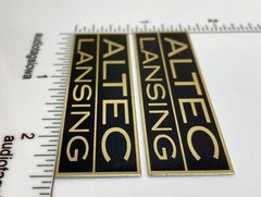 Altec Lansing Badge Logo Emblem Pair Custom Made Aluminum Self Stick
