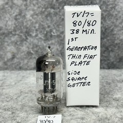 1950s TUNG SOL 1st GENERATION JTL-5687 THIN FLAT PLATE SIDE SQUARE GETTER TUBE