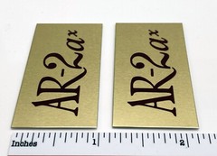 AR-2ax Speaker Grill Badges Pair Custom Made Aluminum