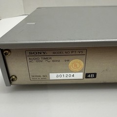 Sony PT-V5 Audio Program Timer Digital Clock Tested Working Japan Vintage