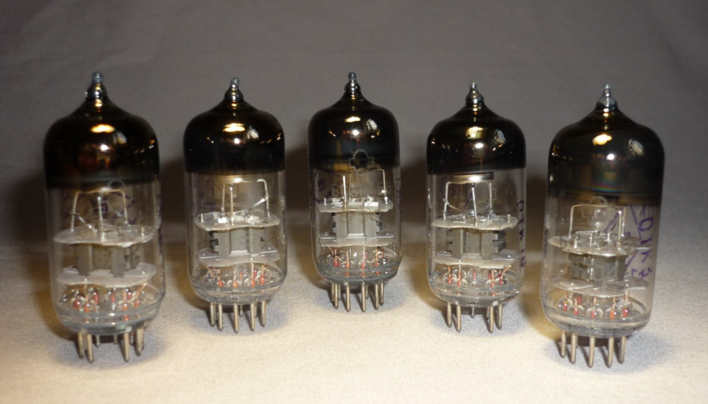 5pcs. 6C3P-EV / 6С3П-ЕВ ~ EC86 Triode NEW. 1987. MILITARY. GOLDEN-PLATED GRID