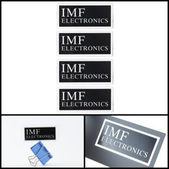 IMF Electronics logo badge Sticker Decal DIY waterproof 63mm(2.48″)X28.5mm(1.22″