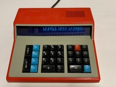 Rare Red Elektronika MK-59 Soviet VFD Tube Display Desktop Calculator Ukraine