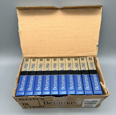 Sony L-750 BT Betamax Box Tape Lot Of 10 Tapes New Old Stock NOS (lot A)!