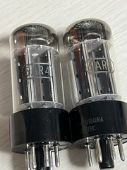 2 x 5AR4 GZ34 Toshiba Vacuum Tubes Tested by TV-7