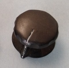 Vintage 1-1/2″ Black Bakelite Pointer Knob Marked ‘RCA’ for Audio & Radio