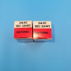 Lot of 2 National Electronic 3A3C / 3B2 / 3AW3 Vacuum Tubes NOS Open Box