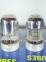 Matched Pair Sylvania 7F7 Sub 6SL7 Tested Like NOS Balanced Tube