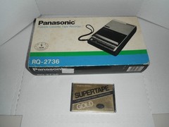 Panasonic RQ-2736 Portable Cassette Tape Recorder Original Packaging + cassette