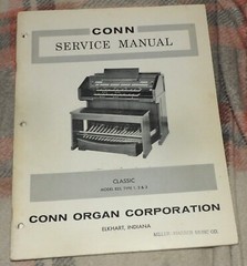 Conn Organ Classic 825 Type 1 2 3 Service Repair Shop Manual Schematics lot c