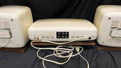 Vintage Zenith Circle of Sound AM/FM Radio System Model L441W White Mid-Century