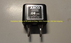 ARCO SS-803, .08 mfd Standard Lab Cap, 300 volts, 0.15 % Tol. Vintage 1970’s