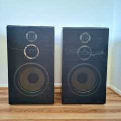 Vintage Fisher ST-920 3-Way Floor Speakers Pair 12” Woofer w/Grilles Tested