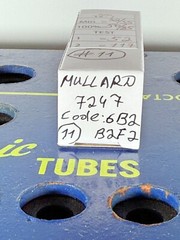 Mullard 12DW7 7247 Code: 6B2 B2F2 Label Selectron Tested Like NOS Tube