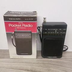 Radio Realistic Brand Model 12-727 AM/FM Portable Radio Tested Working With Box