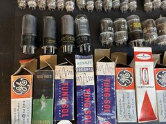 43 Vintage Vacuum Tube Lot RCA GE Raytheon Sylvania Tung-Sol Untested Used