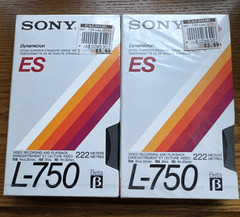 2 Sony Dynamicron ES Beta L-750 Tape Factory Sealed Blank Cassettes