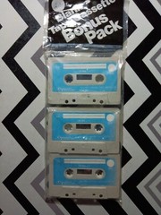 Lot Of 5 SEALED Blank Tape Cassettes Bonus Pack 3 Pack Made In Mexico NOS