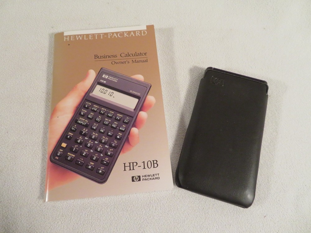 VTG Hewlett Packard HP 10B Business Calculator Soft Case 1987 Tested Singapore