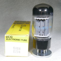 NOS/NIB Sylvania (Philips ECG Label) GZ34/5AR4 O-Getter Black Base Made in USA