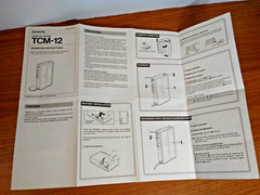 Sony TCM-12 Cassette-Corder Recorder Operating Instructions + Warranty Card
