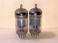 1959 Amperex 12AX7 ECC83 Tubes – Matched Pair, NOS Testing, Matched Codes