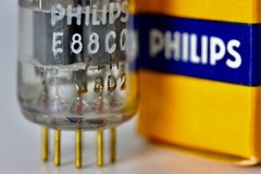 NOS 1968 PHILIPS AMPEREX HOLLAND E88CC 6922 MIRROR-MATCHED TUBE AMPLITREX TESTED
