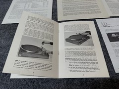 ⭐️Original Acoustic Research AR-XA Turntable Service & Instruction Manual +More