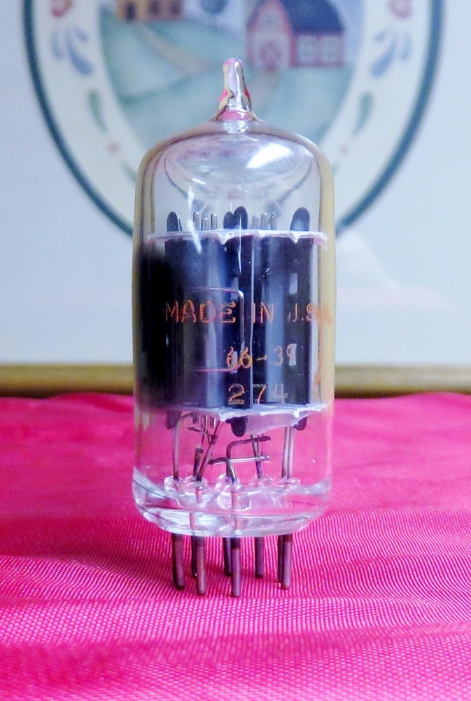 Vintage RCA 12AU7A PLATINUM GRADE Clear Top Preamp Tube 100% NOS = 5814, 6189