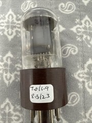 Brimar Cv1988 6SN7GTY O Getter Round Mica Valve Tube Tested Strong